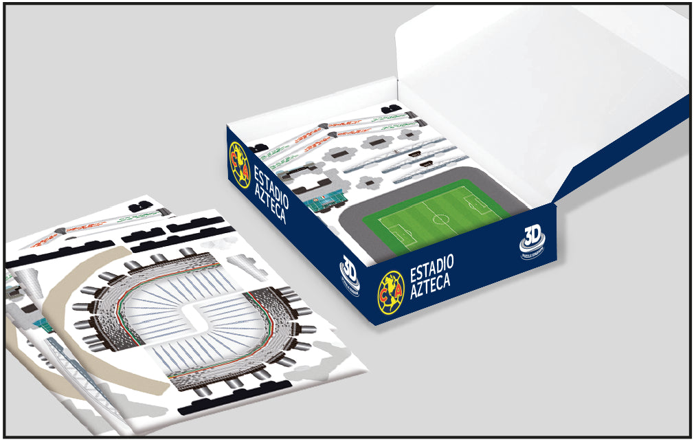 Banbo Toys Soccer Team Stadium 3D Puzzle Club America Mexico - Estadio Azteca