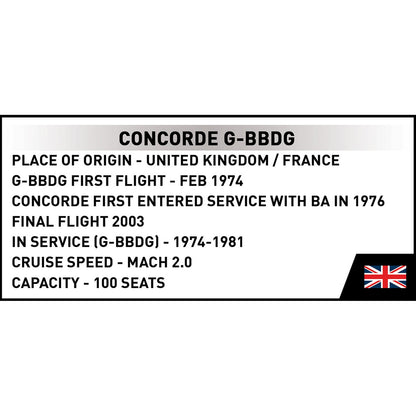 COBI Historical Collection CONCORDE Brooklands Museum Aircraft Building Set, 518-pieces
