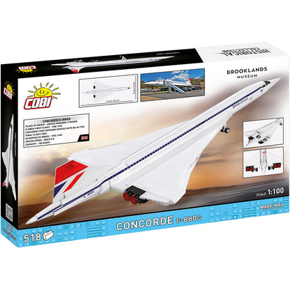COBI Historical Collection CONCORDE Brooklands Museum Aircraft Building Set, 518-pieces