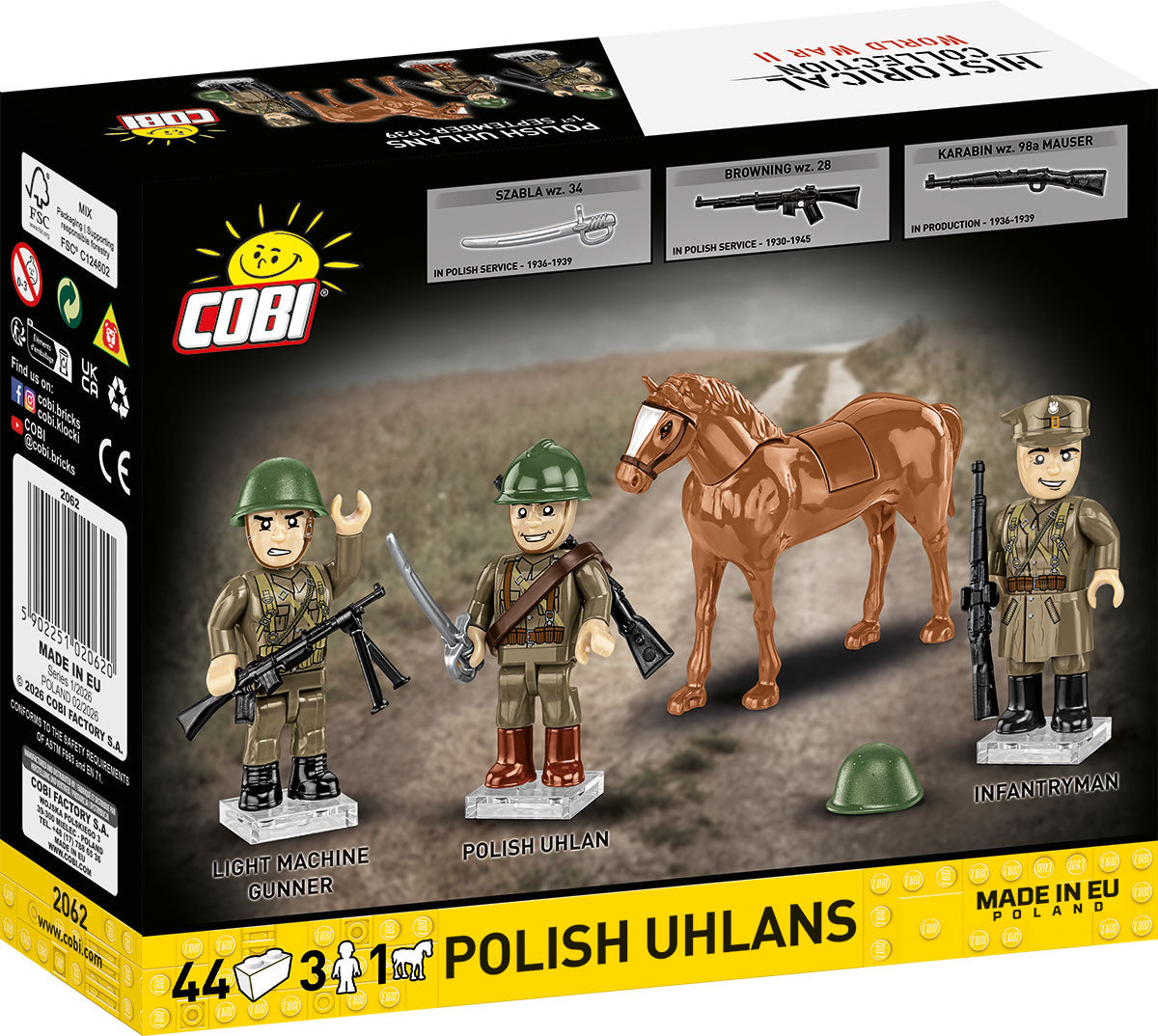COBI Historical Collection WWII Polish Uhlans Building Set, 44 Pieces