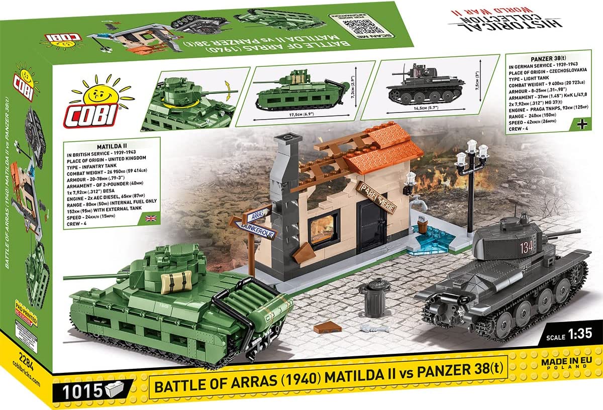COBI Historical Collection WWII Battle of Arras (1940) Matilda II vs Panzer 38