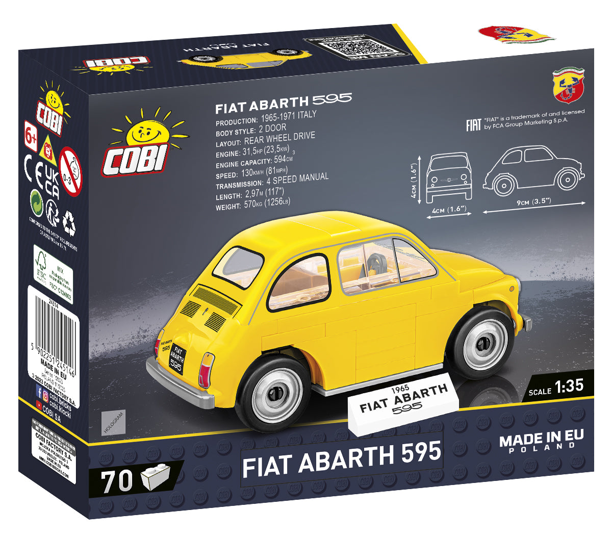 COBI Youngtimer Collection Fiat Abarth 595 Vehicle
