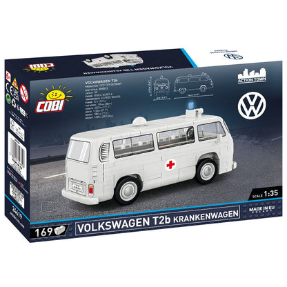 COBI Action Town Volkswagen T2B Krankenwagen Vehicle Building Set, 169 Pieces