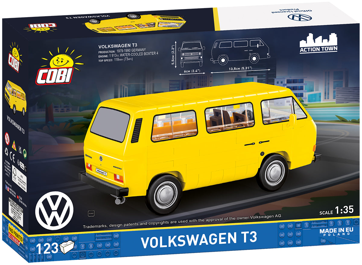COBI Volkswagen Transporter III (T3) 1979 Vehicle Building Set, 123 Pieces