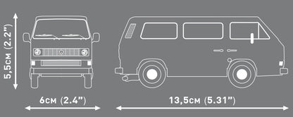 COBI Volkswagen Transporter III (T3) 1979 Vehicle Building Set, 123 Pieces