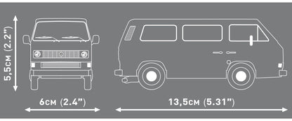 COBI Volkswagen Transporter III (T3) 1979 Vehicle Building Set, 123 Pieces