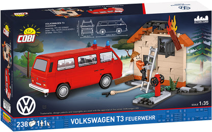 COBI Volkswagen FIRE - VW T3 Feuerwehr Vehicle Building Set, 238 Pieces