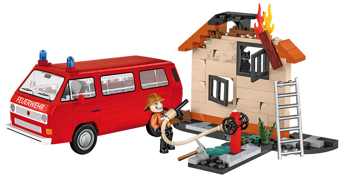 COBI Volkswagen FIRE - VW T3 Feuerwehr Vehicle Building Set, 238 Pieces