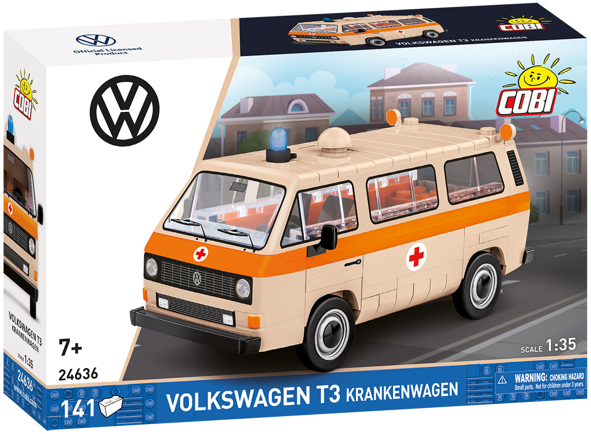 COBI Volkswagen T3 Krankenwagen Vehicle Building Set, 141 Pieces