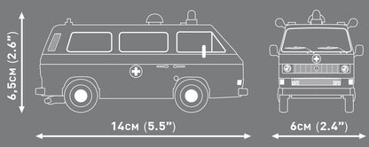 COBI Volkswagen T3 Krankenwagen Vehicle Building Set, 141 Pieces