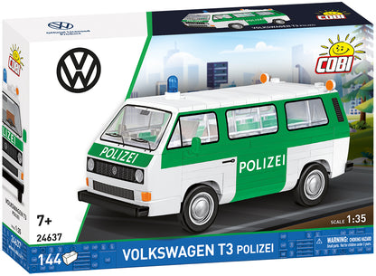 COBI Action Town Volkswagen T3 Police Bus Building Set, 144 Pieces