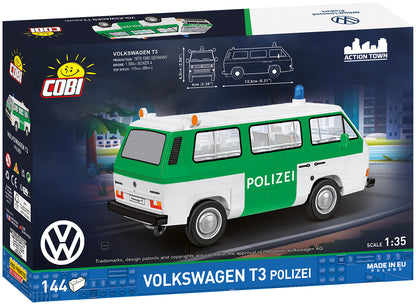 COBI Action Town Volkswagen T3 Police Bus Building Set, 144 Pieces