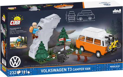 COBI Action Town Volkswagen T3 Camper Van Building Set, 232 Pieces