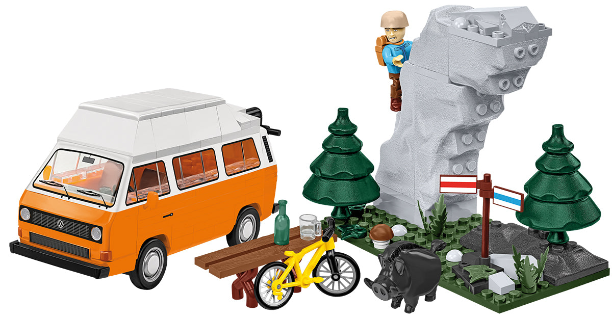 COBI Action Town Volkswagen T3 Camper Van Building Set, 232 Pieces