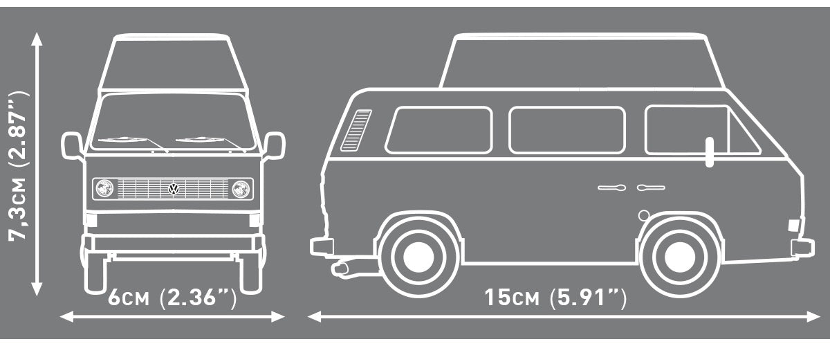 COBI Action Town Volkswagen T3 Camper Van Building Set, 232 Pieces