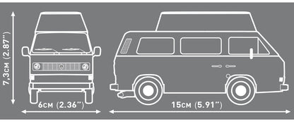 COBI Action Town Volkswagen T3 Camper Van Building Set, 232 Pieces