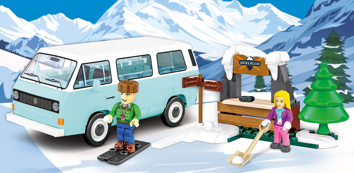 COBI Volkswagen Winter Adventure VW T3 Building Set, 189 Pieces
