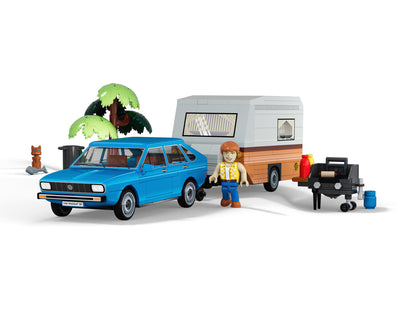 COBI Volkswagen Passat B1 with Caravan Building Set, 361 Pieces