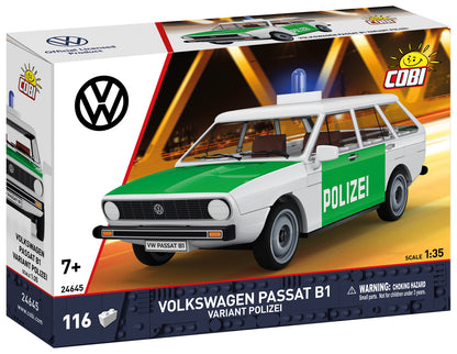 COBI Volkswagen Passat B1 Police Variant  Vehicle Building Set, 116 Pieces