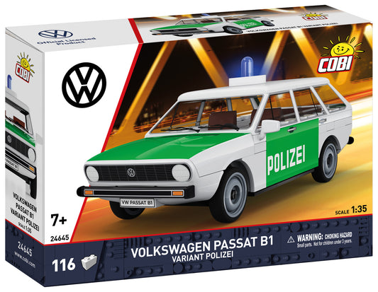 COBI Volkswagen Passat B1 Police Variant  Vehicle Building Set, 116 Pieces