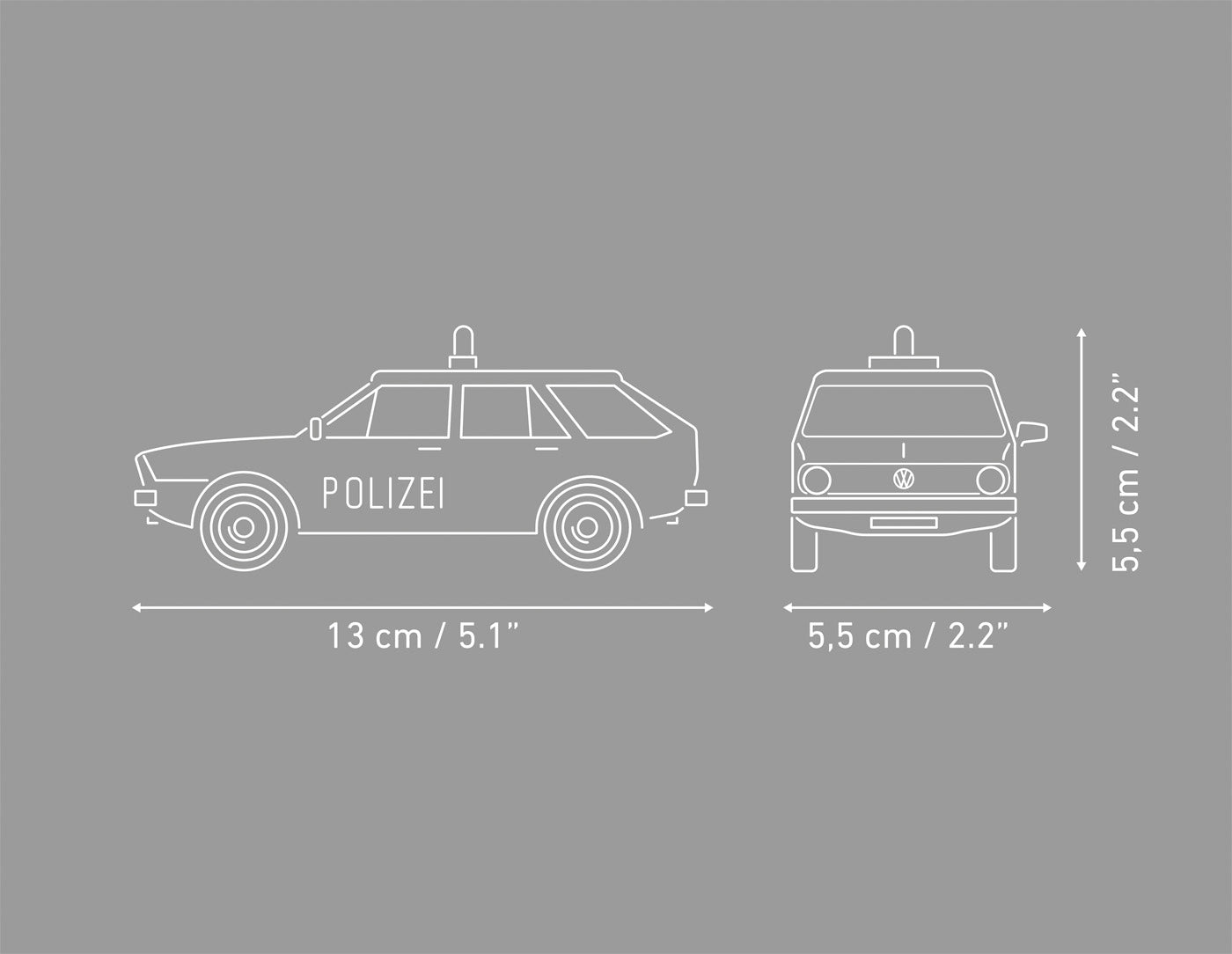 COBI Volkswagen Passat B1 Police Variant  Vehicle Building Set, 116 Pieces