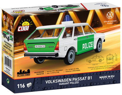 COBI Volkswagen Passat B1 Police Variant  Vehicle Building Set, 116 Pieces