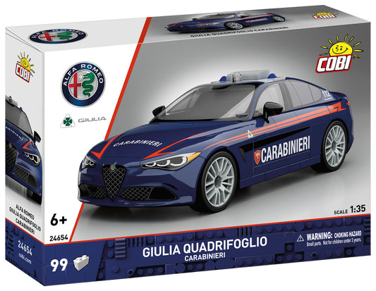 COBI Alfa Romeo Giulia Quadrifoglio, Carabinieri Vehicle Building Set, 99 Pieces