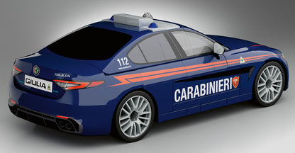 COBI Alfa Romeo Giulia Quadrifoglio, Carabinieri Vehicle Building Set, 99 Pieces