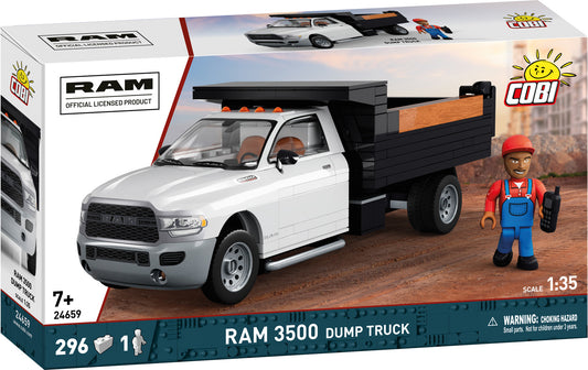 COBI RAM 3500 Dump Truck Building Set, 296 Pieces