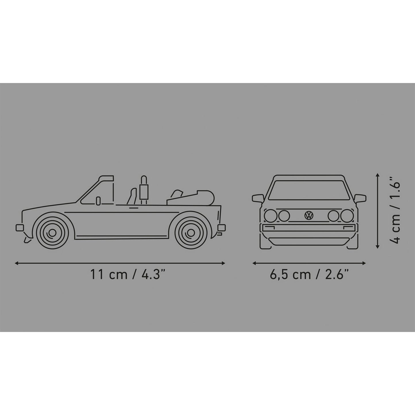 COBI Volkswagen Golf GTI British Version Cabriolet (1984) Building Set, 93-pieces