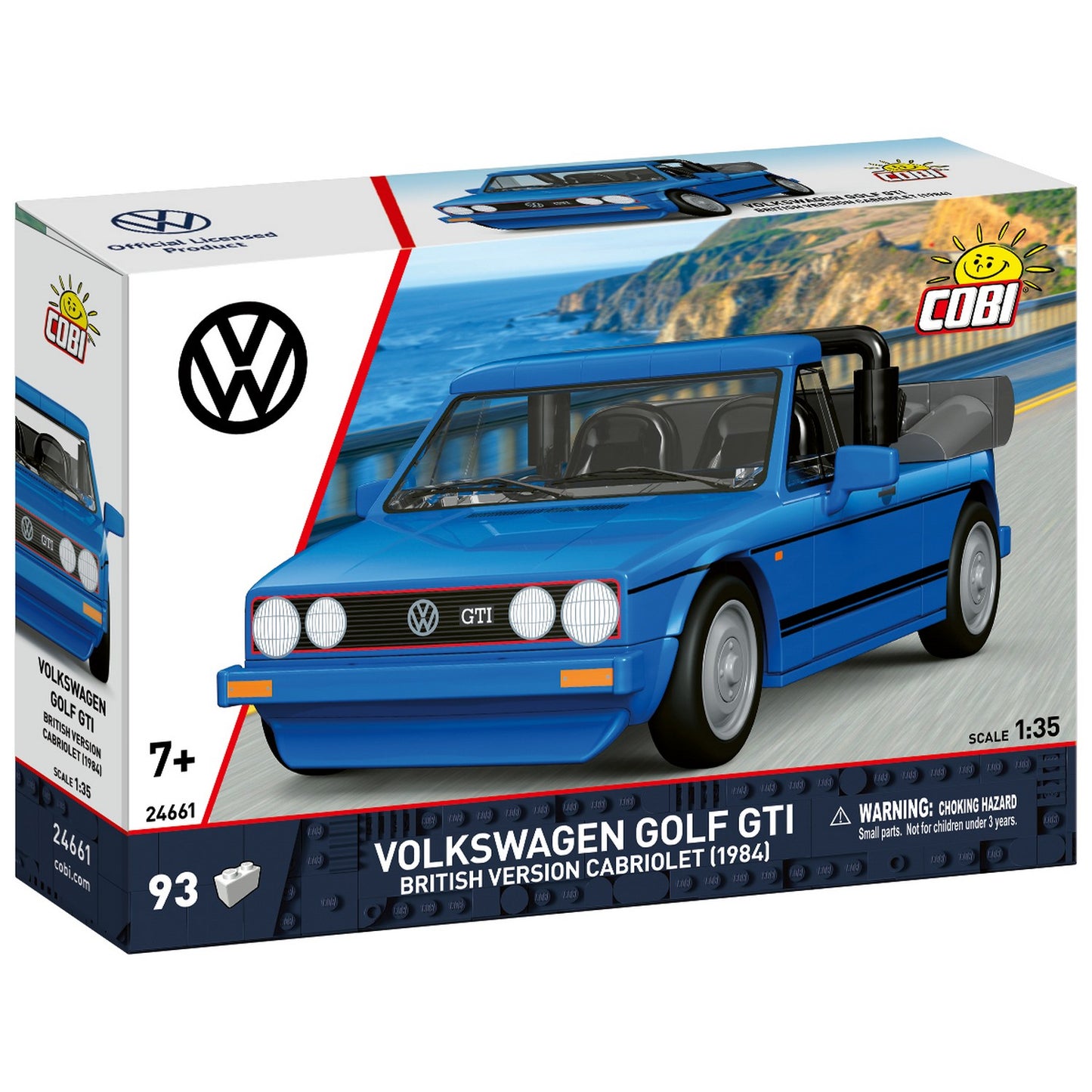 COBI Volkswagen Golf GTI British Version Cabriolet (1984) Building Set, 93-pieces