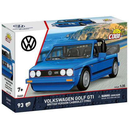 COBI Volkswagen Golf GTI British Version Cabriolet (1984) Building Set, 93-pieces