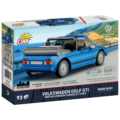 COBI Volkswagen Golf GTI British Version Cabriolet (1984) Building Set, 93-pieces