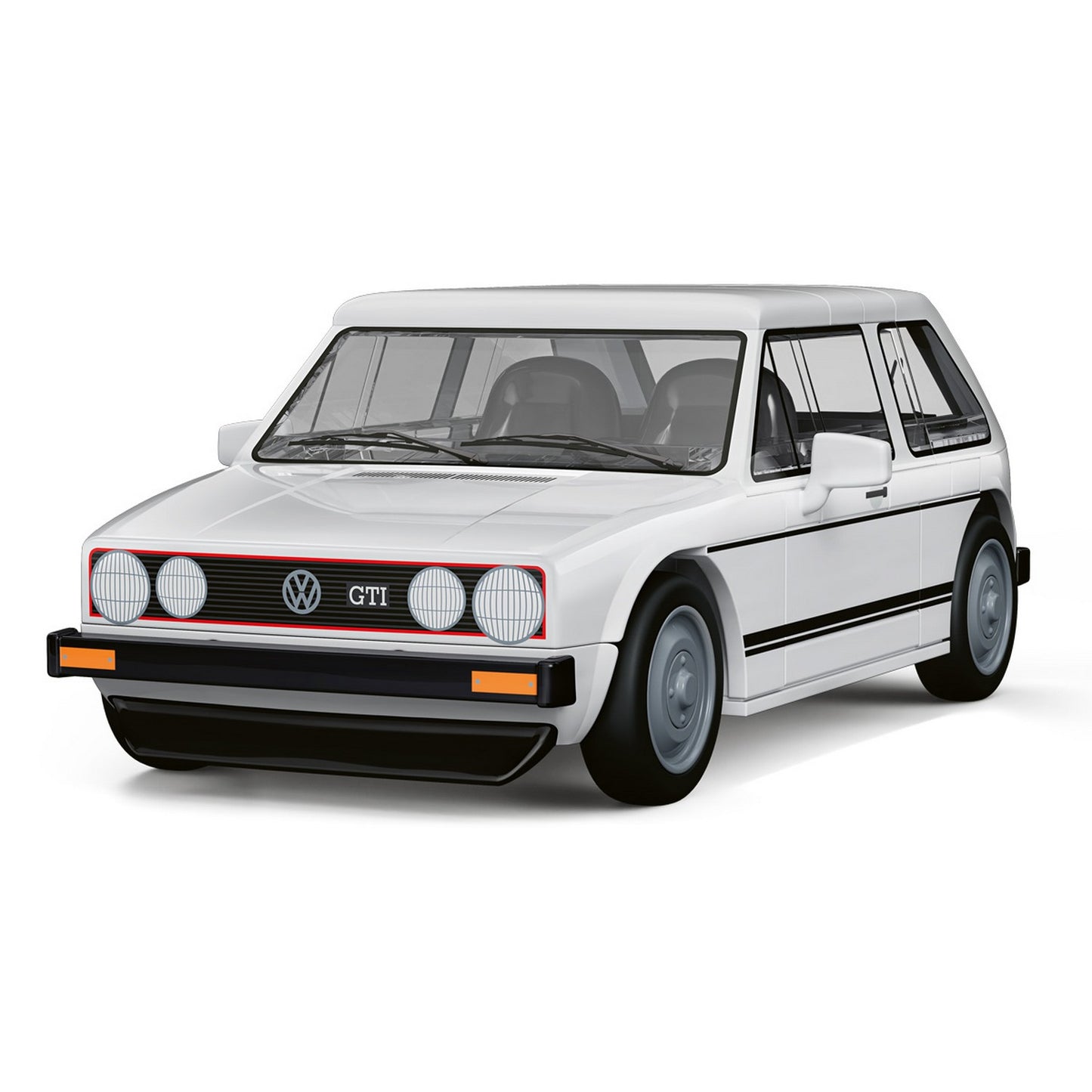 COBI Volkswagen White Golf GTI (1973-1983) Building Set, 74-pieces