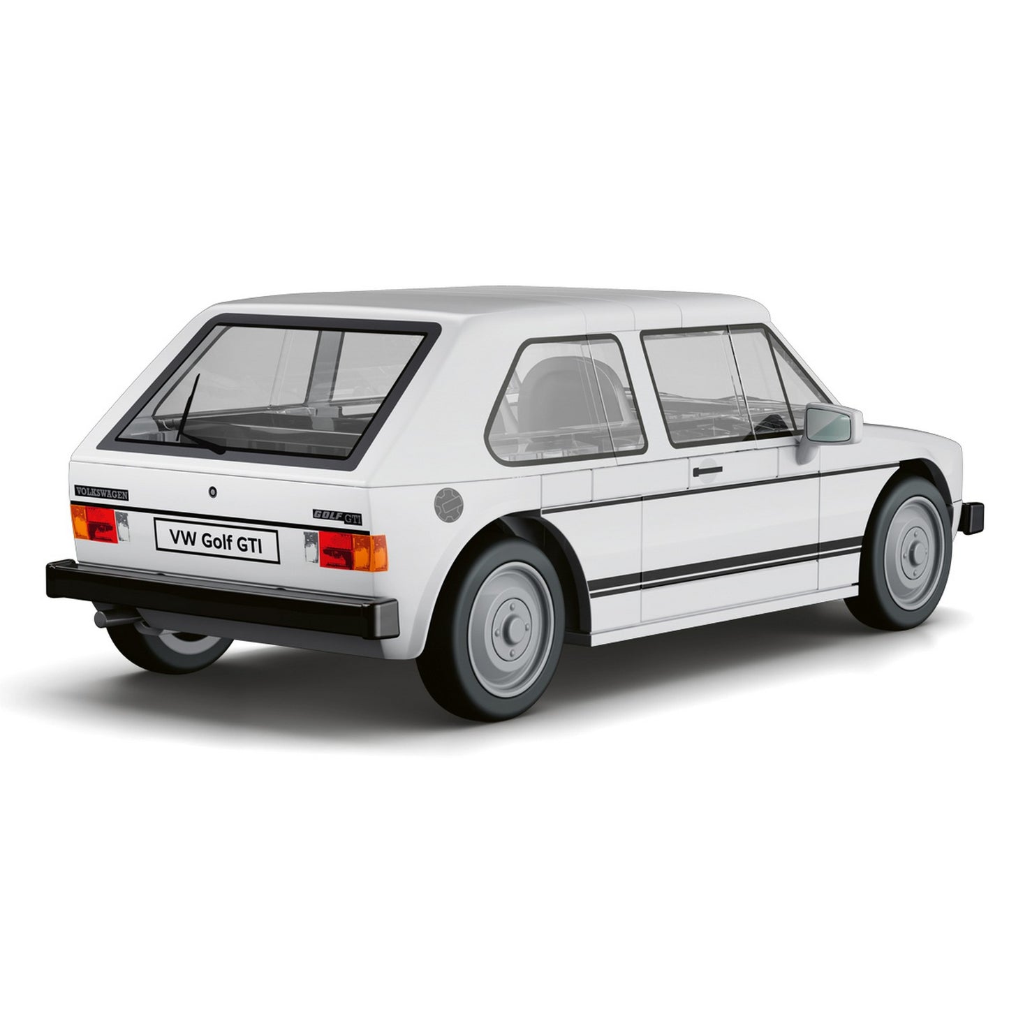 COBI Volkswagen White Golf GTI (1973-1983) Building Set, 74-pieces
