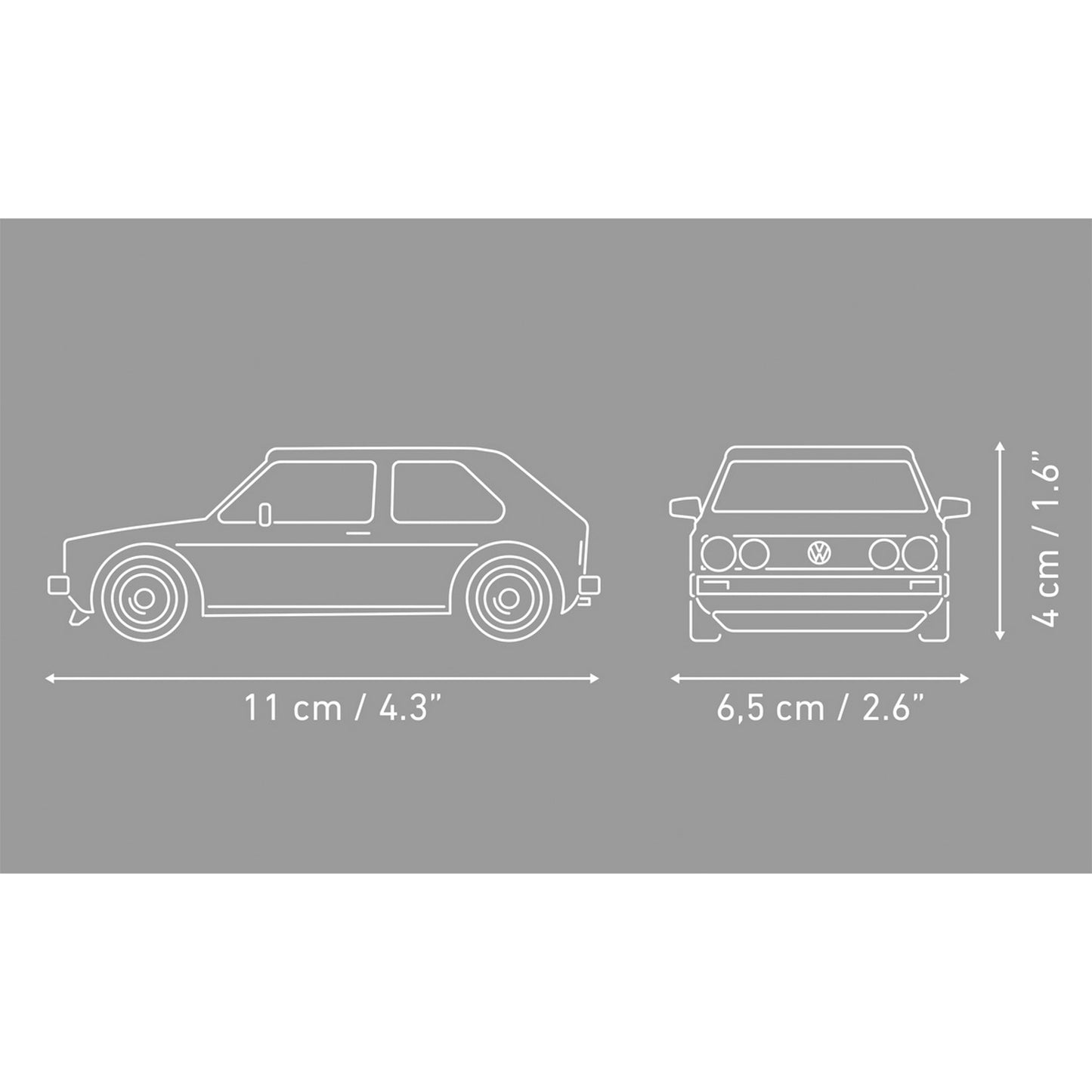 COBI Volkswagen White Golf GTI (1973-1983) Building Set, 74-pieces