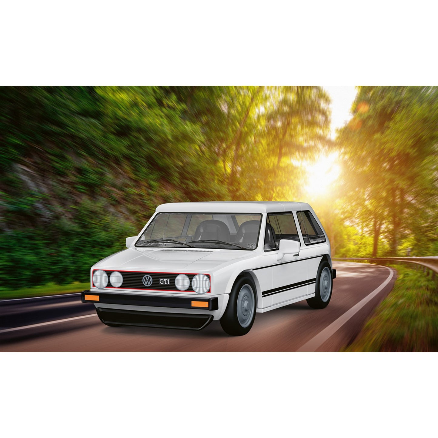 COBI Volkswagen White Golf GTI (1973-1983) Building Set, 74-pieces