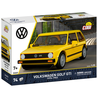 COBI Volkswagen Yellow Golf GTI (1973-1983) Building Set, 74-pieces