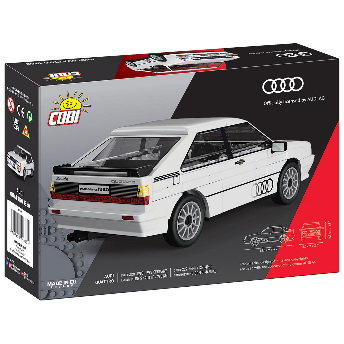 COBI Audi Quattro, White, 79 Pieces Building Set
