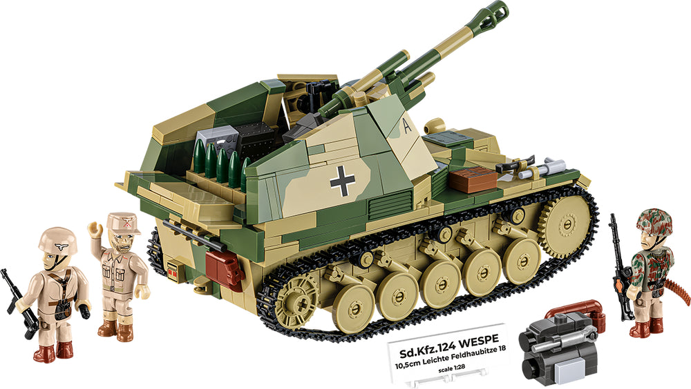 COBI Historical Collection WWII Sd.Kfz. 124 Wespe Tank Building Set, 855 Pieces