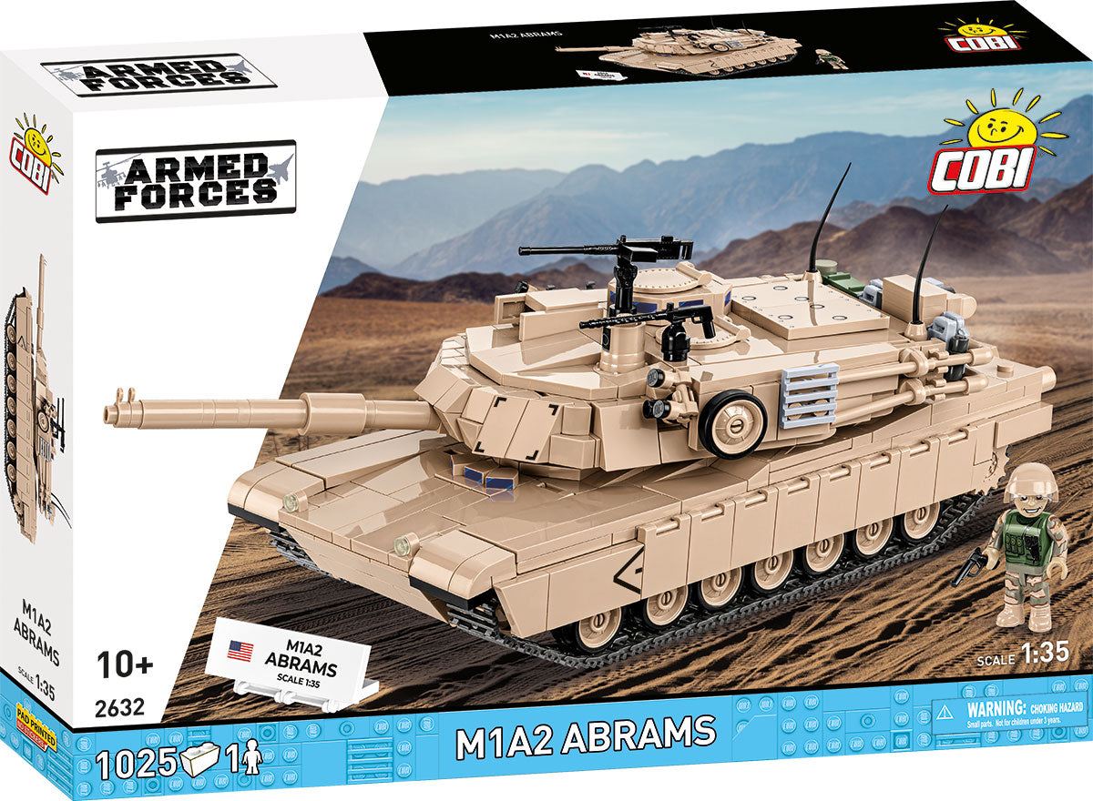 COBI Armed Forces M1A2 ABRAMS (US) Tank Building Set, 1025 Pieces