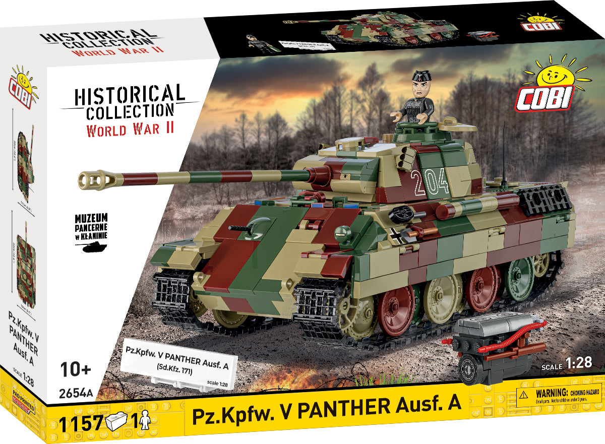 COBI Historical Collection WWII PZ.KPFW. V Panther AUSF. A (SD.KFZ.171) Tank, 1157 Pieces
