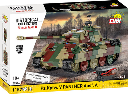 COBI Historical Collection WWII PZ.KPFW. V Panther AUSF. A (SD.KFZ.171) Tank, 1157 Pieces