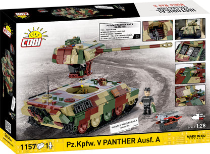 COBI Historical Collection WWII PZ.KPFW. V Panther AUSF. A (SD.KFZ.171) Tank, 1157 Pieces