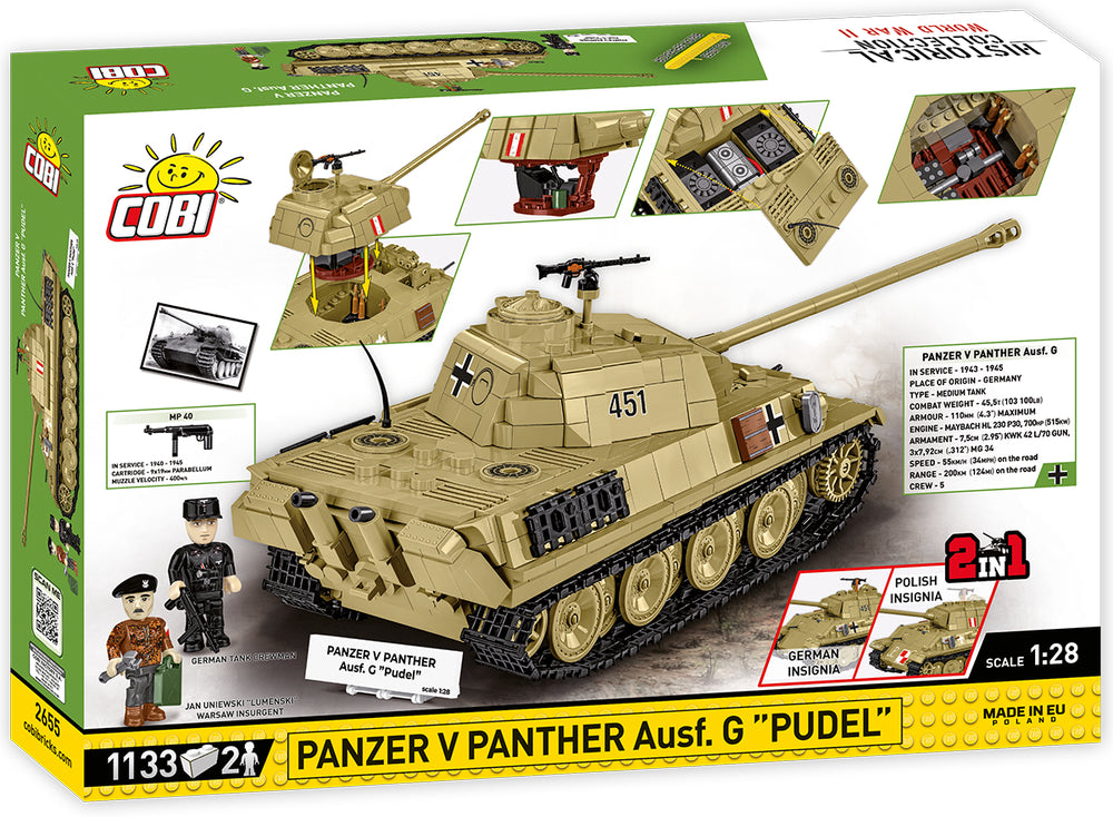 COBI Historical Collection Panzer V Panther AUSF. G "Pudel" Tank