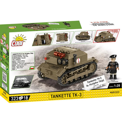 COBI Historical Collection WWII Tankette TK-3 /LE. PZKPFW TK(P) Tank