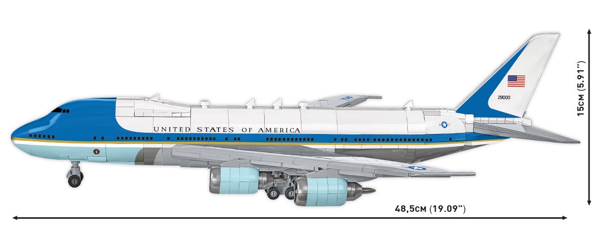 COBI BOEING 747 Air Force One Plane Building Set, 1088 Pieces