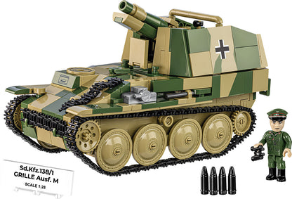 COBI Historical Collection WWII STURMPANZER 38(t) GRILLE Ausf. M Building Set, 720 Pieces