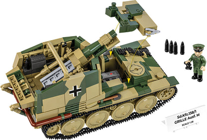 COBI Historical Collection WWII STURMPANZER 38(t) GRILLE Ausf. M Building Set, 720 Pieces