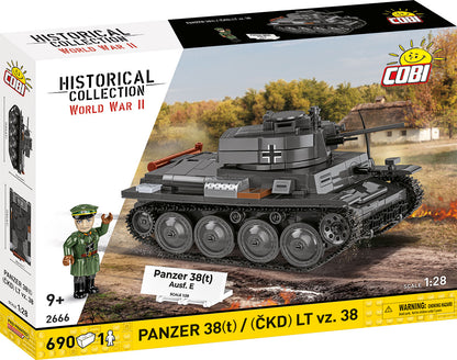 COBI Historical Collection WWII PANZER 38(t) / (CKD) LT vz. 38 2-in-1 Tank Building Set, 690 Pieces